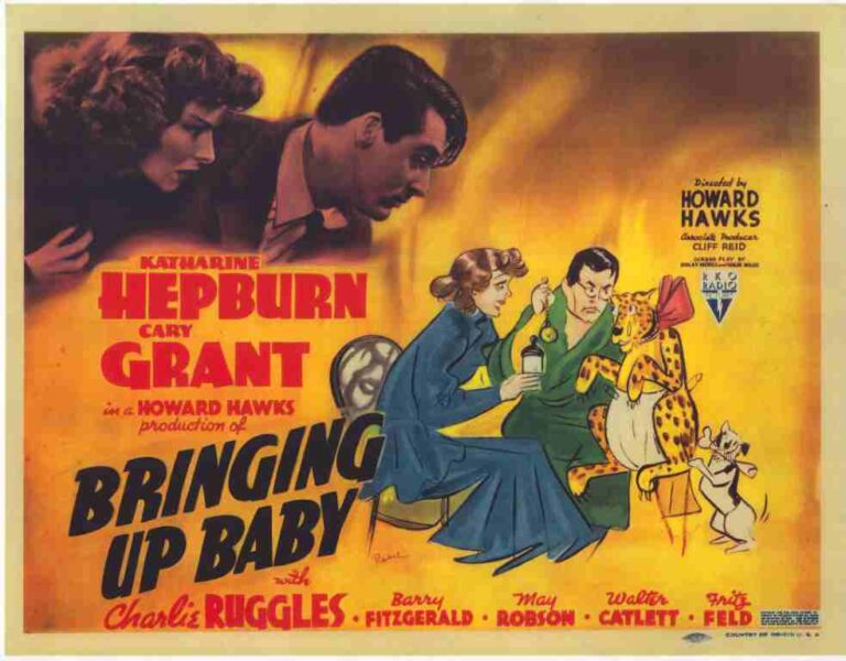 BRINGING UP BABY, 1938 11×14 REPRO lobby card, Cary Grant, Katharine Hepburn