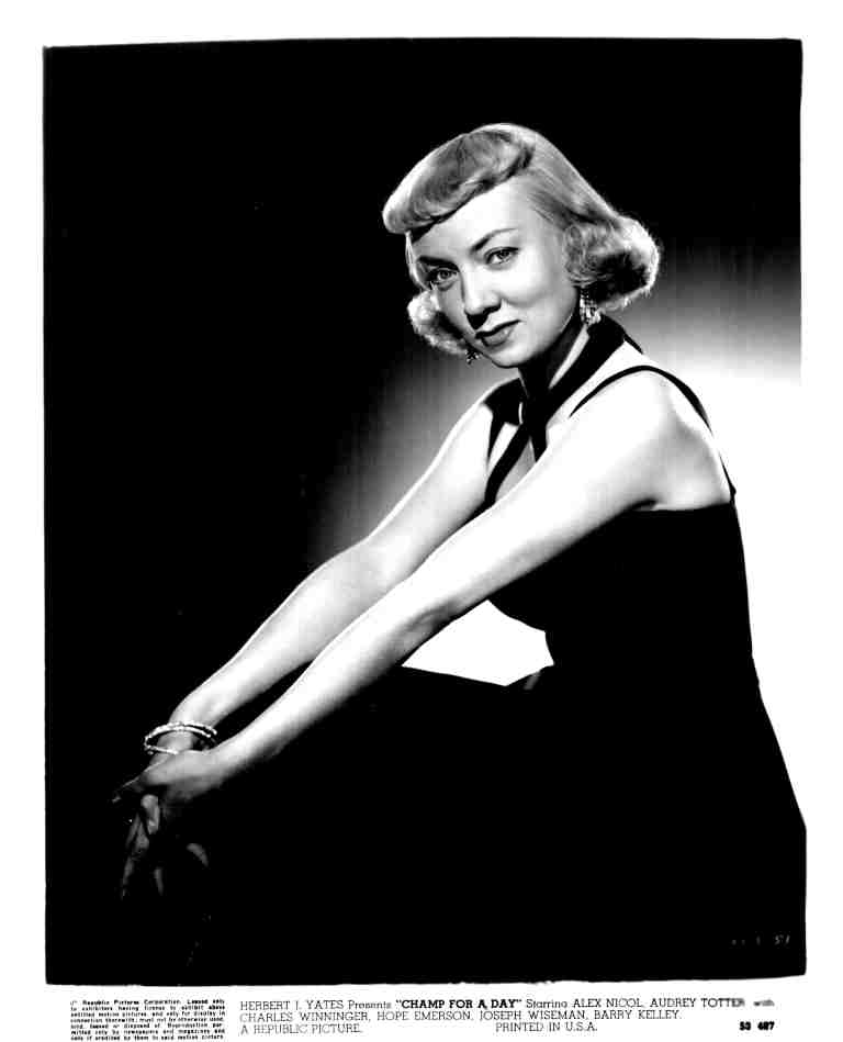 CHAMP FOR A DAY, 1953, movie stills, Alex Nicol, Audrey Totter