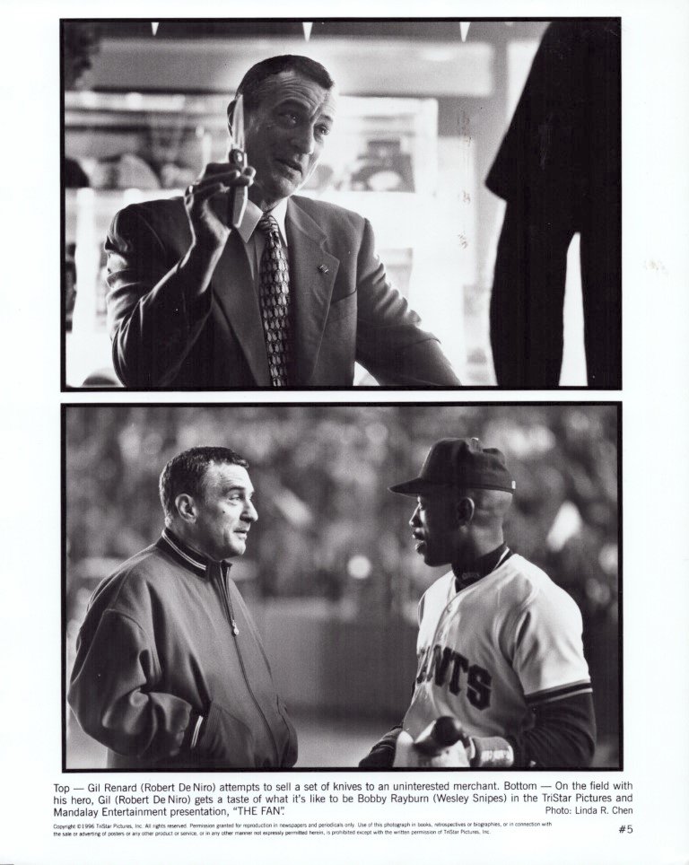FAN, 1996, movie stills, Robert DeNiro, Wesley Snipes