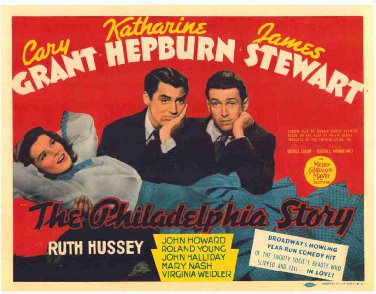 PHILADELPHIA STORY, 1940, REPRO title card, Cary Grant, Katharine Hepburn