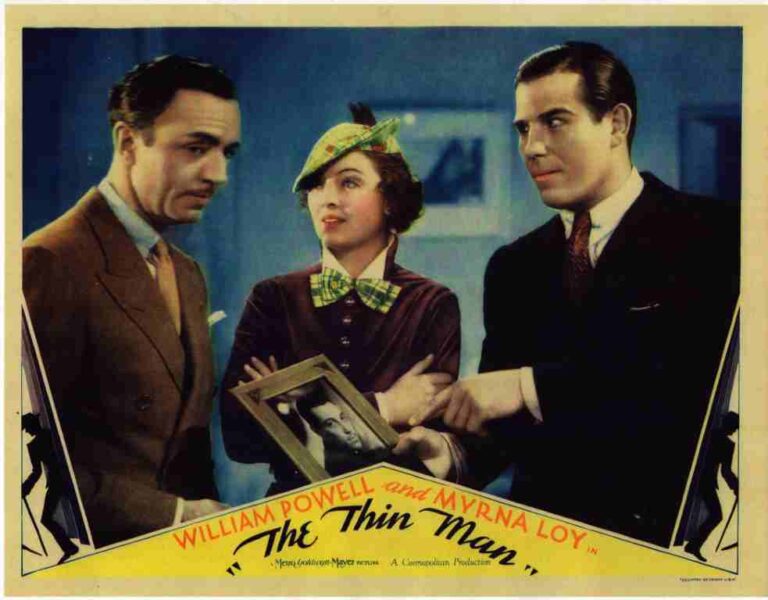 THIN MAN, 1934 11×14 REPRO Lobby Card, William Powell, Maureen OSullivan