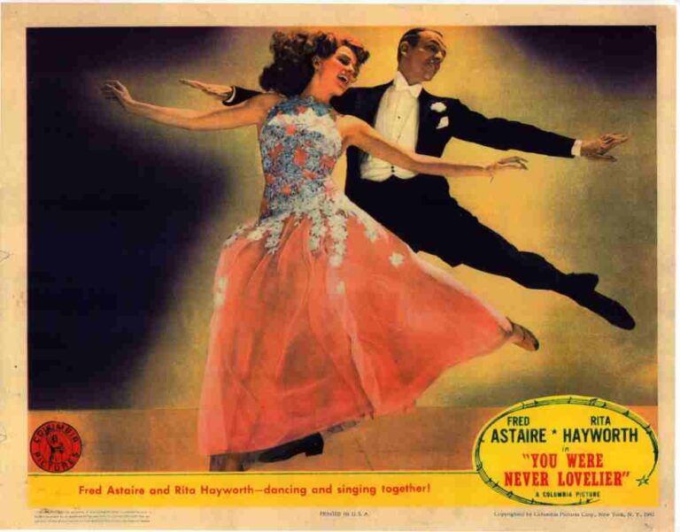 YOU WERE NEVER LOVELIER, 1942, REPRO lobby card, Fred Astaire, Rita Hayworth