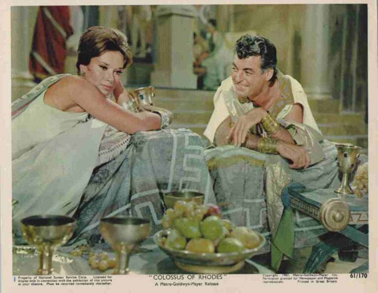 COLOSSUS OF RHODES, 1961, mini lobby cards A, Rory Calhoun
