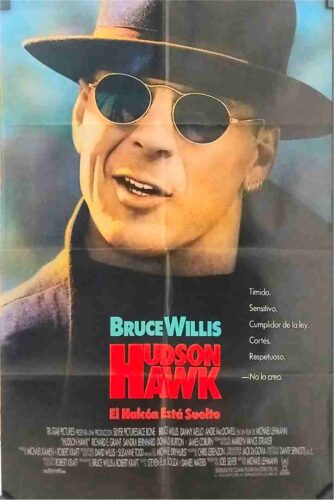 HUDSON HAWK, 1991, movie poster, Bruce Willis, Danny Aiello