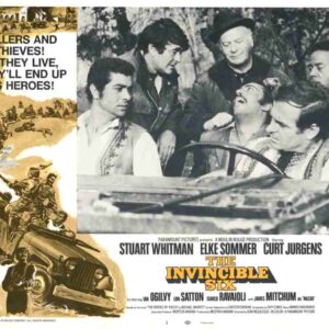 INVINCIBLE SIX, 1970, lobby card set, Stuart Whitman, Elke Sommer, Curt Jurgens