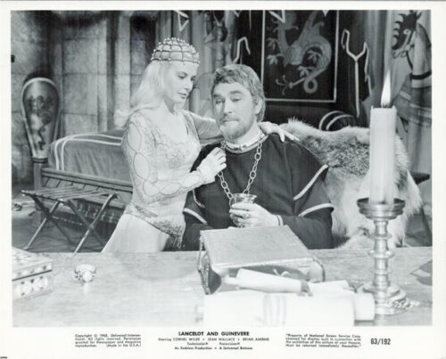 LANCELOT AND GUINEVERE, 1963, 8×10 production stills, Cornel Wilde, Jean Wallace