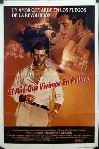 YEAR OF LIVING DANGEROUSLY, 1983, movie poster, Mel Gibson, Sigourney Weaver