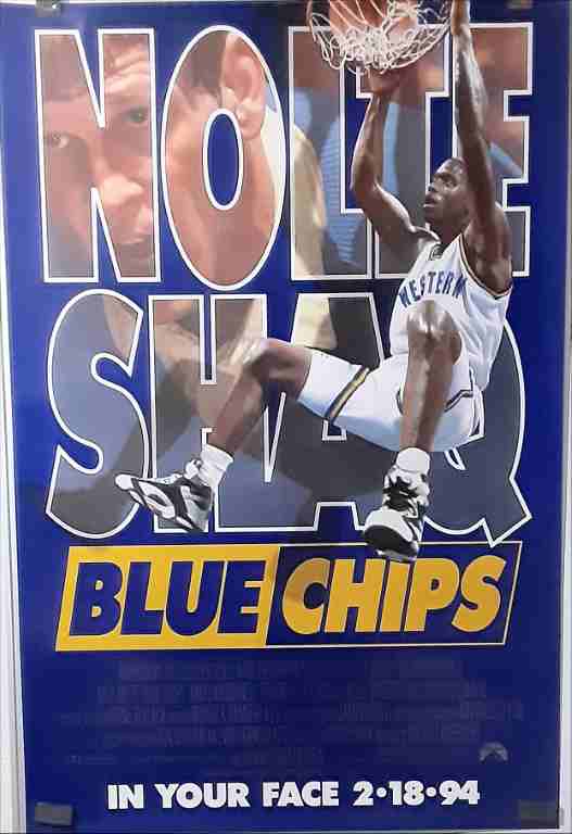 BLUE CHIPS, 1994, movie poster, DEALERS LOT, Nick Nolte, Shaquille ONeal, Larry Bird