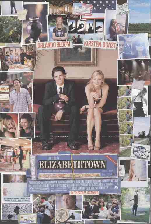 ELIZABETHTOWN, 2005, movie poster, DEALERS LOT, Orlando Bloom, Kirsten Dunst