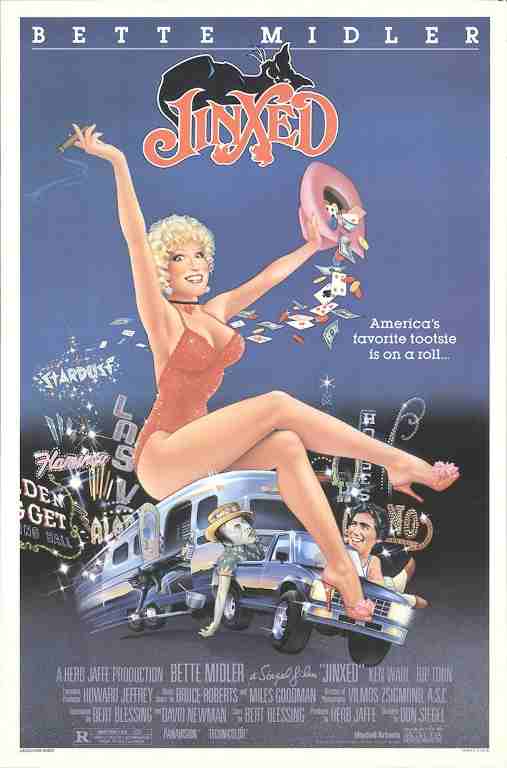 JINXED, 1982, movie posters, DEALERS LOT, Bette Midler, Ken Wahl
