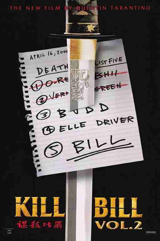 KILL BILL: VOL. 2, 2004, mini sheets, DEALERS LOT, Uma Thurman, David Carradine