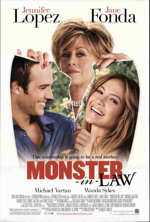 MONSTER-IN-LAW, 2005, movie poster, DEALERS LOT – CAST, Jennifer Lopez, Jane Fonda