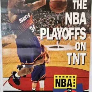 NBA PLAYOFFS ON TNT, 1994, tv poster, DEALERS LOT, Charles Barkley