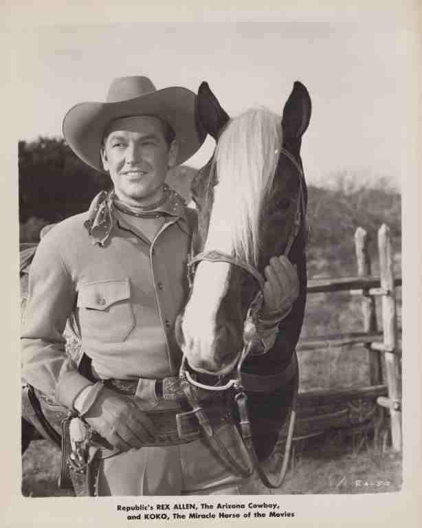 REX ALLEN PERSONALITY SET, portrait stills, DEALERS LOT, Rex Allen