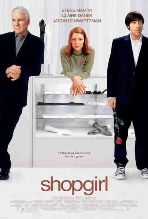 SHOPGIRL, 2005, movie poster, DEALERS LOT, Steve Martin, Claire Danes