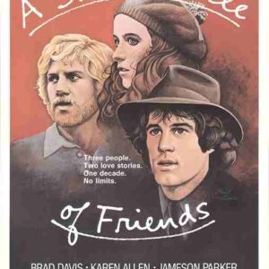 SMALL CIRCLE OF FRIENDS, 1980, movie poster, DEALERS LOT, Brad Davis, Shelley Long