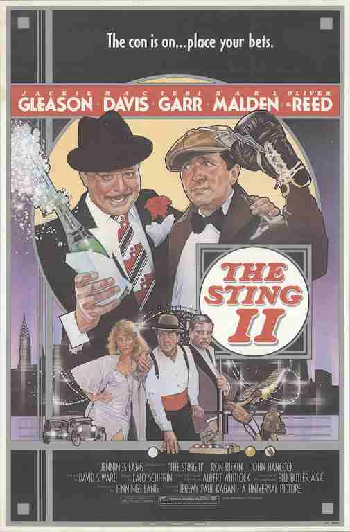 STING II, 1983, movie poster, DEALERS LOT, Jackie Gleason, Teri Garr, Karl Malden