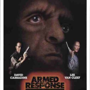 ARMED RESPONSE, 1986, movie poster, DEALERS LOT, David Carradine, Lee Van Cleef
