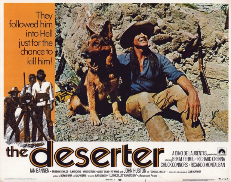 DESERTER, 1971, lobby card set, DEALERS LOT, Chuck Connors, Ricardo Montalban