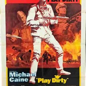 PLAY DIRTY, 1969, movie poster, DEALERS LOT, Michael Caine