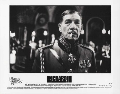 RICHARD III, 1995, movie stills, DEALERS LOT, Annette Bening, Robert Downey Jr.