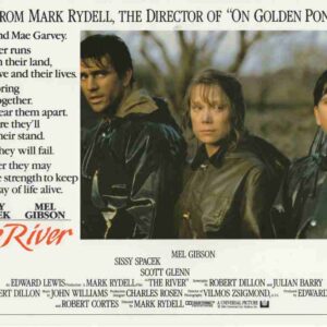 RIVER, 1984, lobby card set, DEALERS LOT, Mel Gibson, Sissy Spacek