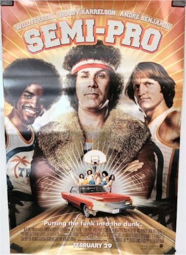 SEMI-PRO, 2008, foil poster, DEALERS LOT, Will Ferrell, Woody Harrelson
