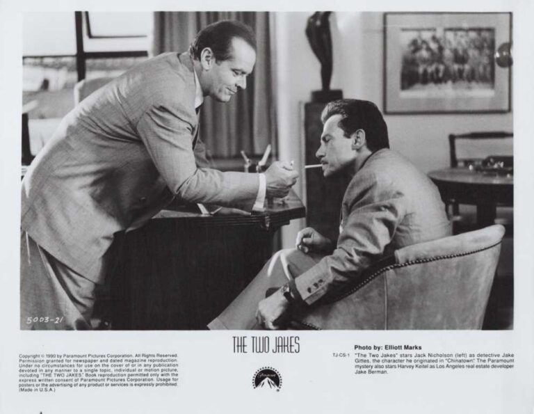 TWO JAKES, 1990, movie stills, DEALERS LOT, Jack Nicholson, Harvey Keitel
