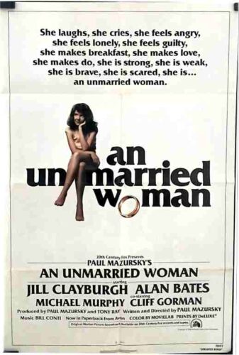 UNMARRIED WOMAN, 1978, DEALERS LOT, Jill Clayburgh, Alan Bates