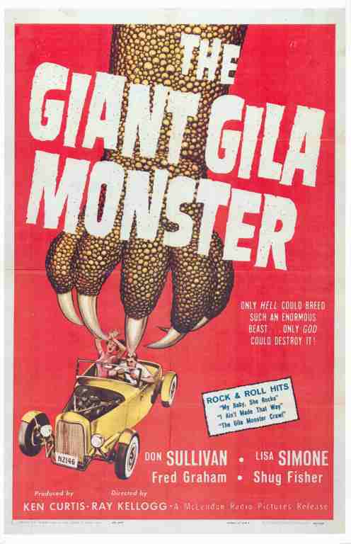 GIANT GILA MONSTER, 1959, REPRINT, Don Sullivan