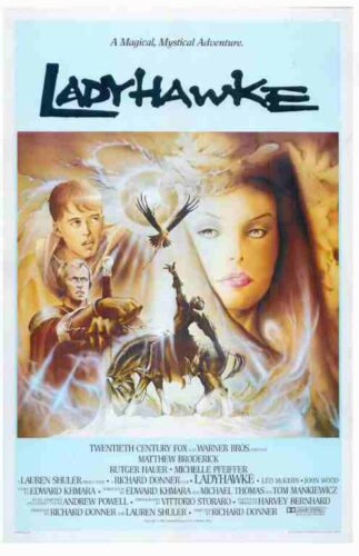 LADYHAWKE, 1985, REPRINT, Michelle Pfeiffer, Rutger Hauer
