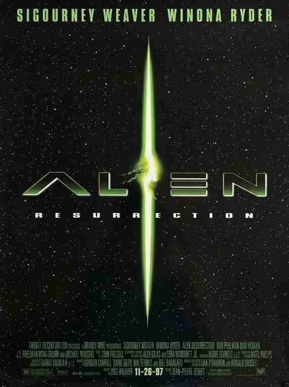 ALIEN: RESURRECTION, 1997, mini sheet, Sigourney Weaver, Winona Ryder