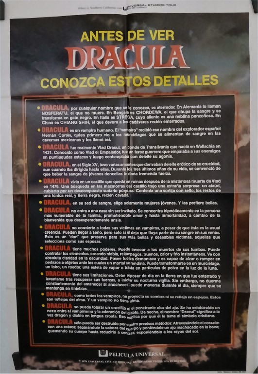 DRACULA, 1979, Spanish one sheet, Frank Langella, Laurence Olivier