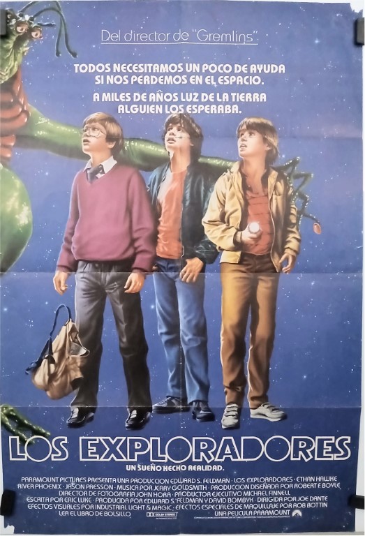 EXPLORERS, 1985, Spanish one sheet, Ethan Hawke, River Phoenix