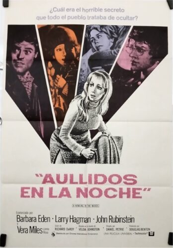 HOWLING IN THE WOODS, 1972, Spanish one sheet, Barbara Eden, Larry Hagman