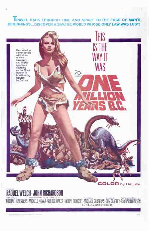 ONE MILLION YEARS B.C., 1967, REPRINT, Raquel Welch