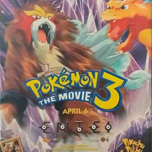 POKEMON 3, 2001, one sheet adv., Warner Bros. animation