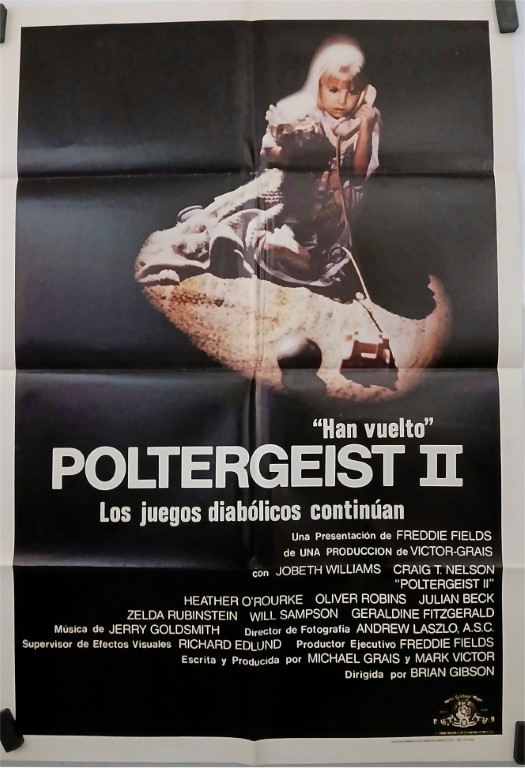 POLTERGEIST II, 1986, Venezuelan one sheet, Jobeth Williams, Craig T. Nelson