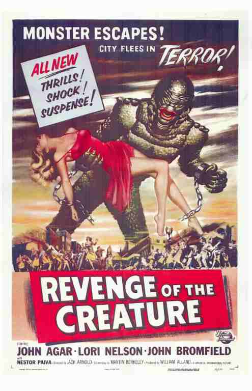 REVENGE OF THE CREATURE, 1955, REPRINT, John Agar