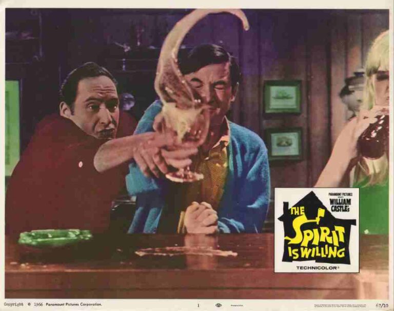 SPIRIT IS WILLING, 1967, lobby card set, John Astin, William Castle’s girl ghosts