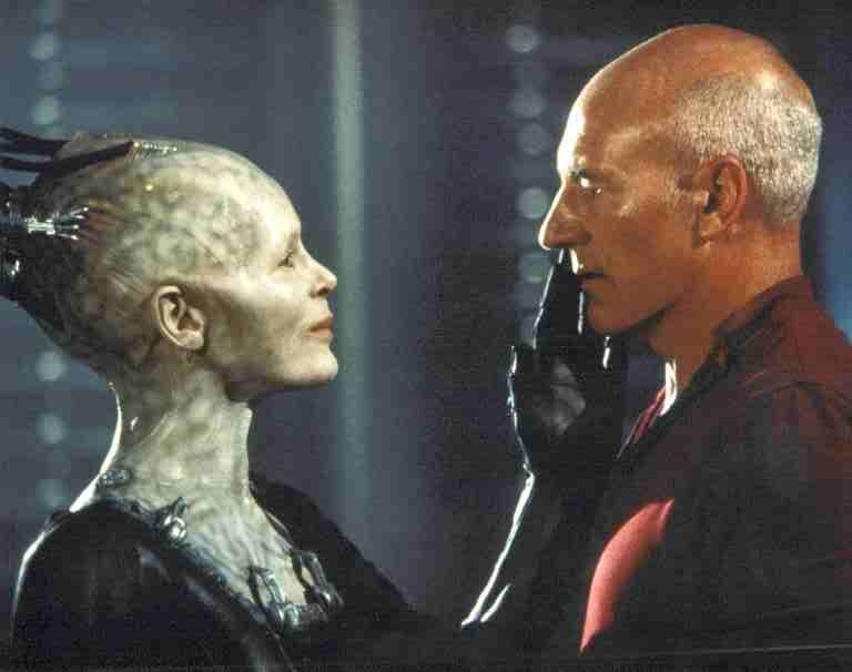 STAR TREK: FIRST CONTACT, 1996, color photographs, Patrick Stewart, Brent Spiner