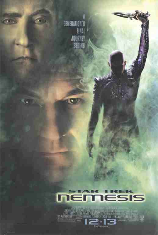 STAR TREK NEMESIS, 2002, movie poster, Patrick Stewart, Ron Perlman, Brent Spiner