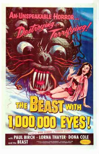 BEAST WITH 1,000,000 EYES, 1955, REPRINT, Paul Birch