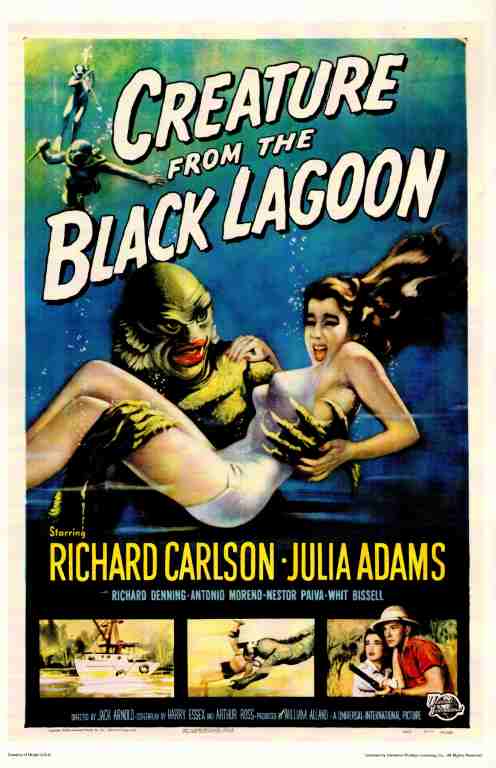 CREATURE FROM THE BLACK LAGOON, 1954, REPRINT, Richard Carlson