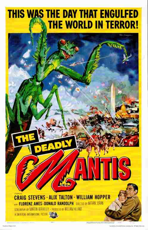 DEADLY MANTIS, 1957, REPRINT, Craig Stevens