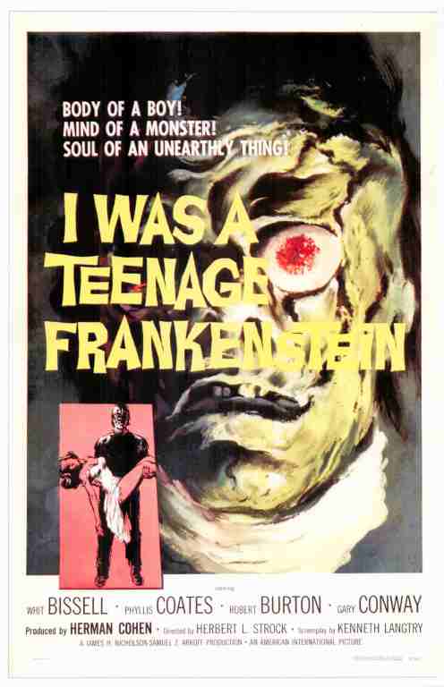 I WAS A TEENAGE FRANKENSTEIN, 1957, REPRINT