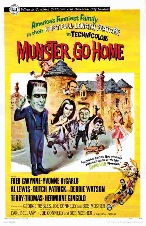 MUNSTER GO HOME, 1966, REPRINT, Fred Gwynne